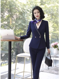 女式短款兩?？畚餮b藏藍(lán)色