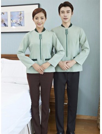 保潔服小領 淺綠